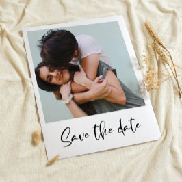 Moderne trendy Save the Date fotokaart Aankondiging