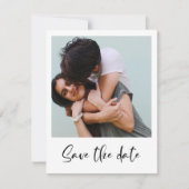 Moderne trendy Save the Date fotokaart Aankondiging (Voorkant)