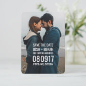 Moderne Trendy Save the Date Postkaart Kaart (Staand voorkant)