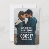 Moderne Trendy Save the Date Postkaart Kaart (Voorkant)