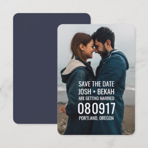 Moderne Trendy Save the Date Postkaart Kaart