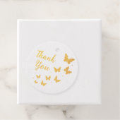 Moderne Trendy Schattige Gouden Folie Vlinder Dank Bedankjes Labels (Met doos)