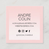 Moderne & trendy schoonheid & Mode Foto Vierkante Visitekaartje (Achterkant)