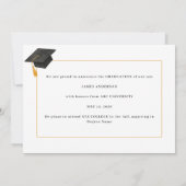 Moderne Trendy Script 4 Foto Collage Afstuderen Aankondiging (Achterkant)