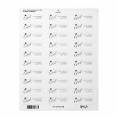 Moderne Trendy Script Afstudeer Retouradres Etiket (Full Sheet)