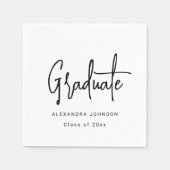 Moderne trendy script afstudeerfeest op maat gemaa servet (Voorkant)