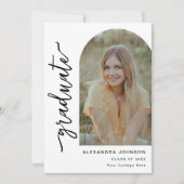 Moderne Trendy Script Boog Foto Aankondiging (Voorkant)