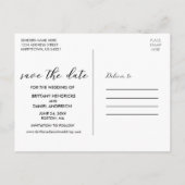 Moderne Trendy Script Foto | De datum opslaan Briefkaart (Achterkant)