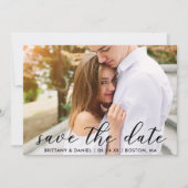 Moderne Trendy Script-foto Save The Date (Voorkant)
