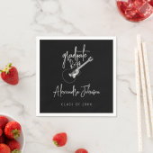 Moderne Trendy Script Gitaar Afstudeerfeestje Servet (Insitu)