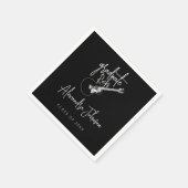 Moderne Trendy Script Gitaar Afstudeerfeestje Servet (Hoek)