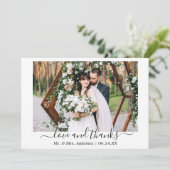 Moderne Trendy Script Love Bedankt Weduwfoto (Staand voorkant)