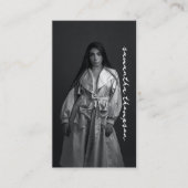 Moderne trendy script professionele fotografie visitekaartje (Voorkant)