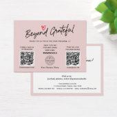 Moderne Trendy Script QR-kaart met cadeaubon Visitekaartje (Bureau)