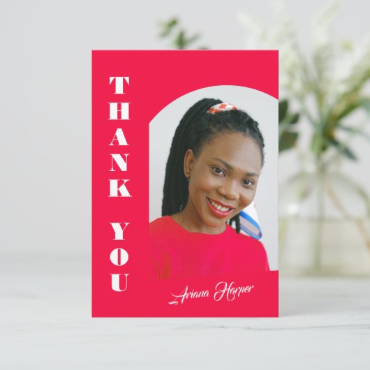 Moderne trendy script roze afstuderen (Staand voorkant)