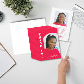 Moderne trendy script roze afstuderen