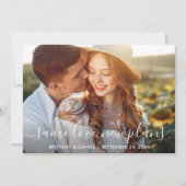 Moderne Trendy Script Same Love New Plans Save The Date (Voorkant)