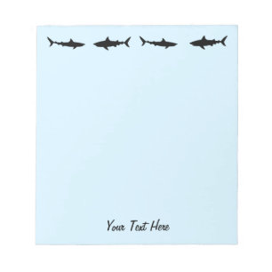 Moderne Trendy Shark - Haaien Gepersonaliseerd Notitieblok