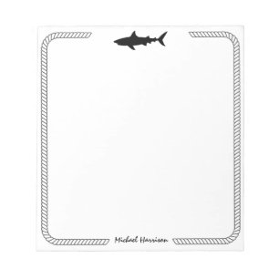 Moderne Trendy  Shark - Haaien Gepersonaliseerd Notitieblok