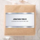 Moderne Trendy Silver Look Verfijnde Verzending Etiket (Insitu)