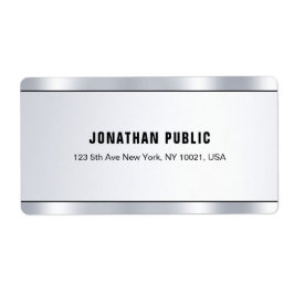 Moderne Trendy Silver Look Verfijnde Verzending Etiket