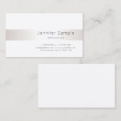 Moderne Trendy Silver-look ziet er eenvoudig uit Visitekaartje (Voorkant / Achterkant)