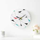 Moderne, trendy, simpele, leuke geometrische afbee grote klok (Huis)