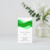 Moderne trendy simpele minimalistische groene wit visitekaartje (Staand voorkant)