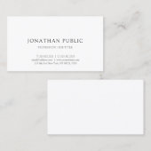 Moderne Trendy Simple Design Elegant Sjabloon Visitekaartje (Voorkant / Achterkant)