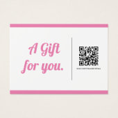 Moderne Trendy Simple QR Code Gift Voucher Kaart (Voorkant)