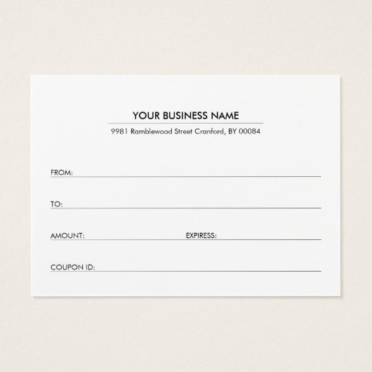 Moderne Trendy Simple QR Code Gift Voucher Kaart (Achterkant)