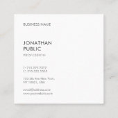 Moderne Trendy Simple Sjabloon Elegant Professiona Vierkante Visitekaartje (Achterkant)