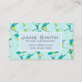 Moderne trendy skileraar Ski leraar Visitekaartje