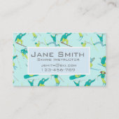 Moderne trendy skileraar Ski leraar Visitekaartje (Voorkant)