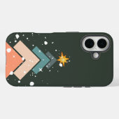 Moderne trendy sneeuw kerstboom Case-Mate iPhone case (Achterkant (horizontaal))