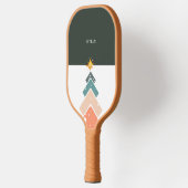 Moderne trendy sneeuw kerstboom pickleball paddle (Links)