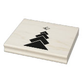 Moderne trendy sneeuw kerstboom vakantie rubberstempel (Stempel)
