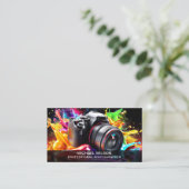 Moderne Trendy Social Media Fotograaf QR Code Visitekaartje (Staand voorkant)