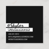 Moderne trendy sociale media Volg mij Foto Vierkante Visitekaartje (Achterkant)