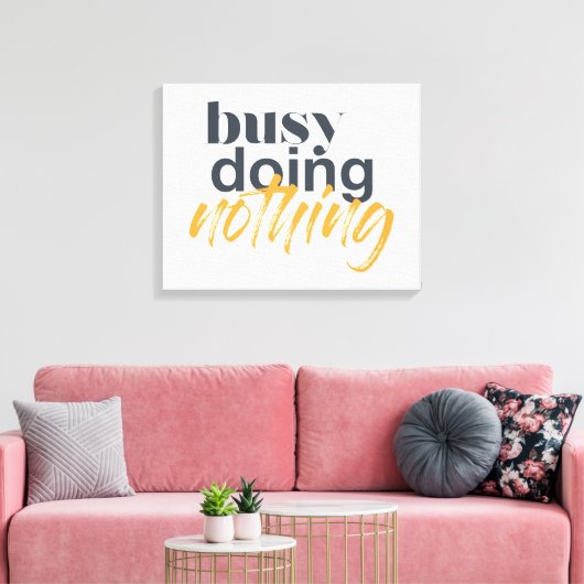 Moderne, trendy, stadsontwerp van Busy Doing Niets Canvas Afdruk (Insitu (Woonkamer))