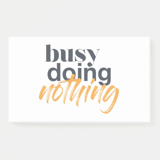 Moderne, trendy, stadsontwerp van Busy Doing Niets Post-it® Notes (Voorkant)