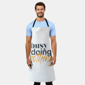 Moderne, trendy, stadsontwerp van Busy Doing Niets Schort (Gedragen)