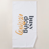 Moderne, trendy, stadsontwerp van Busy Doing Niets Strandlaken (Voorkant)