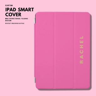 Moderne Trendy Stijlvolle Custom Roze en Goud iPad Air Cover