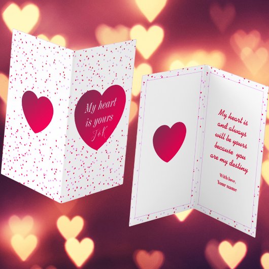 Moderne trendy stijlvolle rode hart Valentijnsdag Kaart