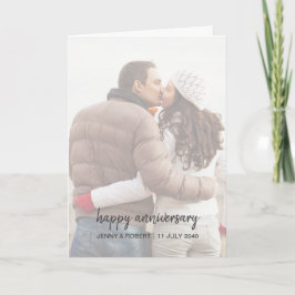 Moderne Trendy Stijlvolle Script Foto Jubileum Kaart