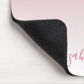 Moderne Trendy Stijlvolle Script Stof Roze Glitter Muismat (Hoek)
