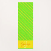 Moderne trendy stijlvolle strepen monogram yogamat (Voorkant)