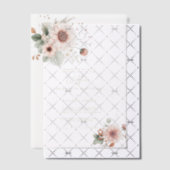 Moderne Trendy Stof Roze Blush Bruiloft  Vellum Uitnodigingen (Offset (Uitnodiging))