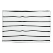 Moderne trendy strepen het patroon minimaal zwart  kussensloop (Achterkant)